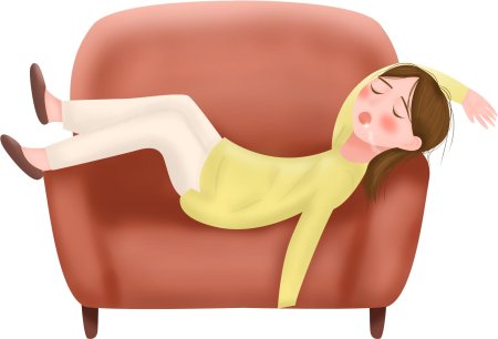Лежит на диване иллюстрация