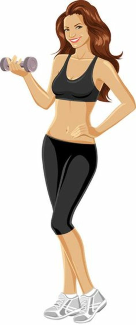 Спортивная девушка рисунок