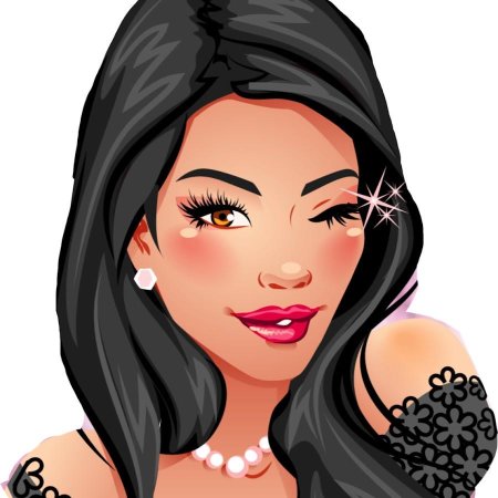 Стикеры брюнетка