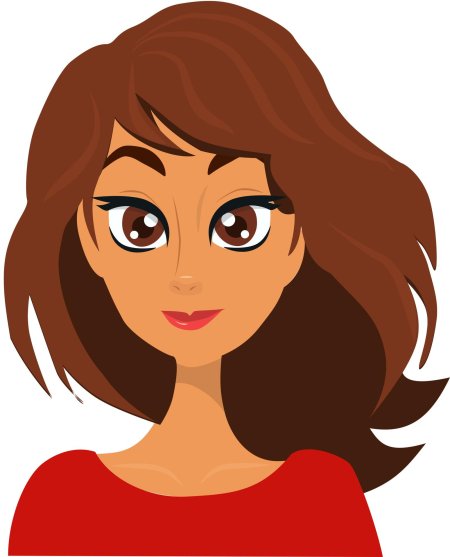 Портрет девочки мультяшный