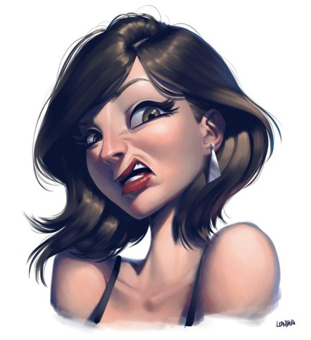 Девушка мультяшная