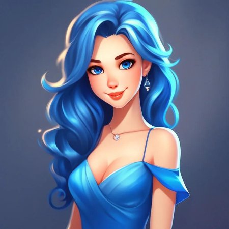 Голубые волосы