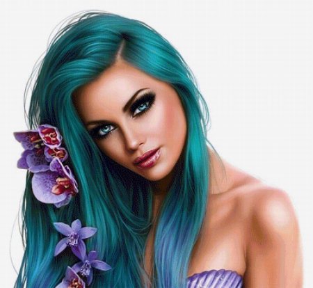 Красивые рисованные девушки