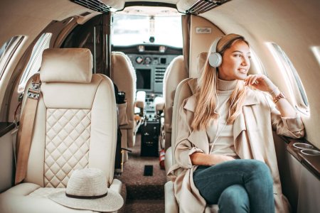 Private jet passenger