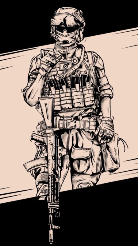 Российский солдат рисунок