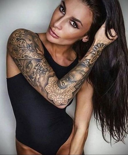 Тату для девушек рукав