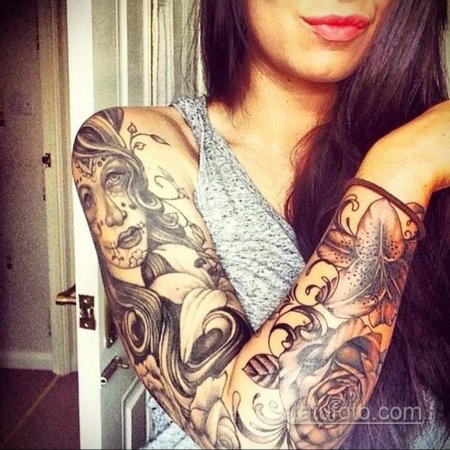 Тату для девушек рукав