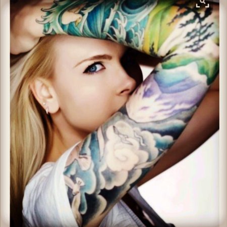 Тату рукава для девушек