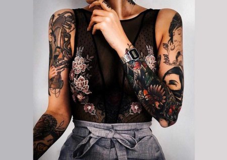 Рукав женский тату