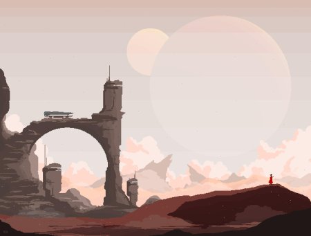 Пиксельный пейзаж