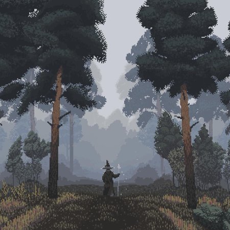 Пиксель арт пейзаж