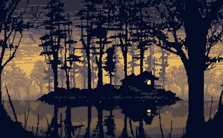 Пиксельный пейзаж