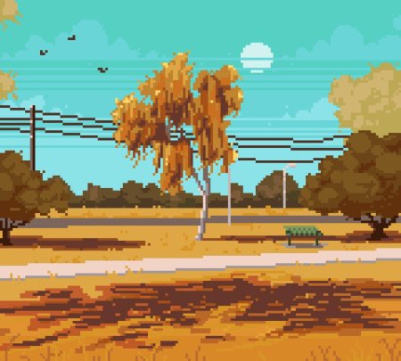 Пиксельный пейзаж