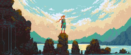 Скала пиксель арт