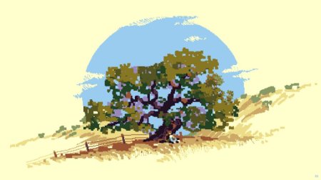 Пиксель арт пейзаж