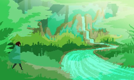 Пиксельный пейзаж