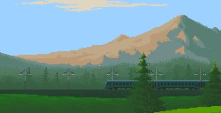 Пиксельный пейзаж