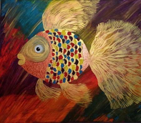 Картина золотая рыбка