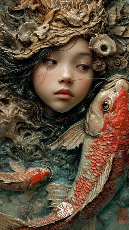 Девушка с рыбой