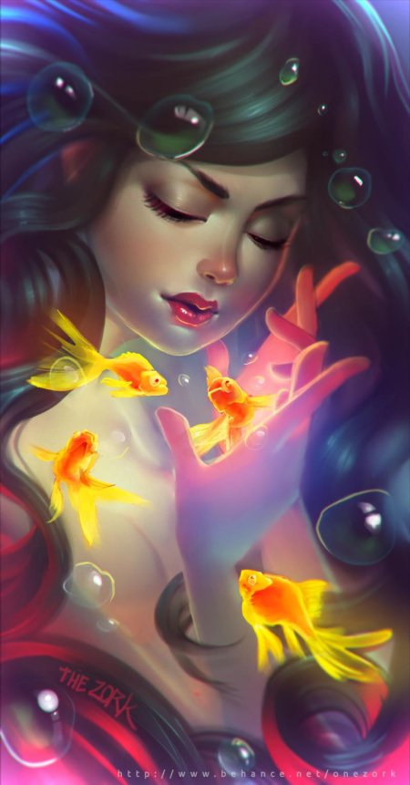 Девушка рыбка
