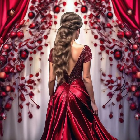Шикарное красное платье
