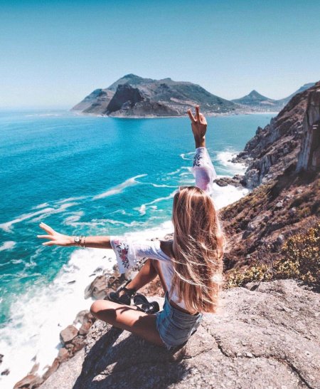 Девушка море