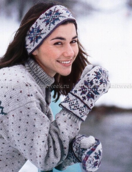 Шапка с норвежским узором