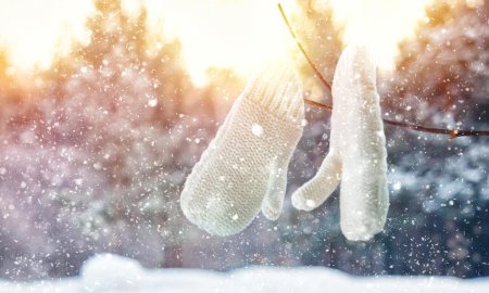 Варежки теплые зимние