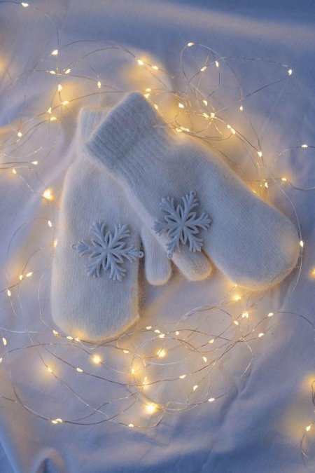 Варежки снежинка