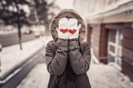 Сердце в варежках