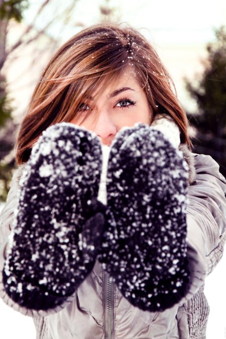 Зима девушка