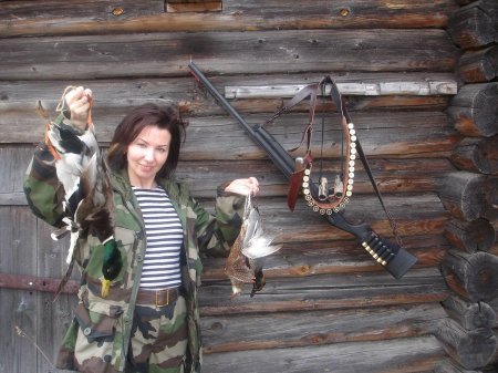 Жена на охоте