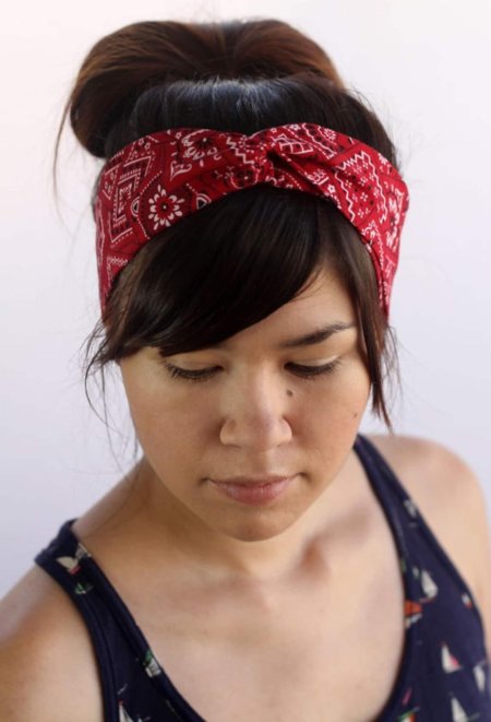 Повязка на голову из платка