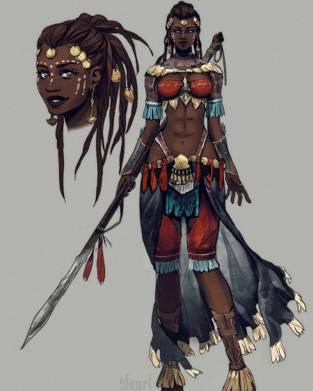 Темнокожая воительница