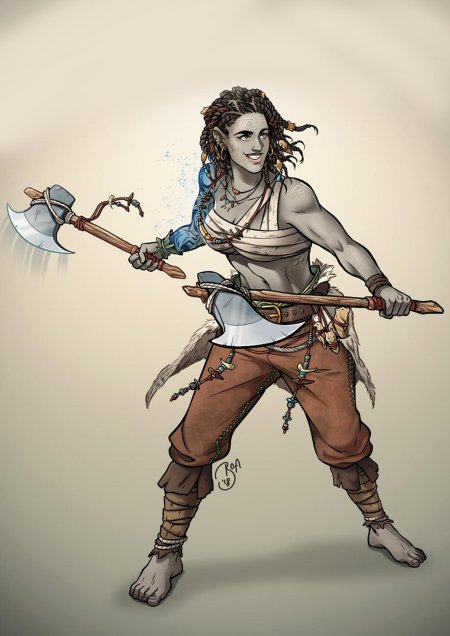 Полуорк варвар днд