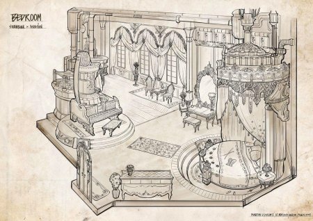 Фантастический интерьер рисунок
