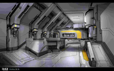 Интерьер космического корабля будущего