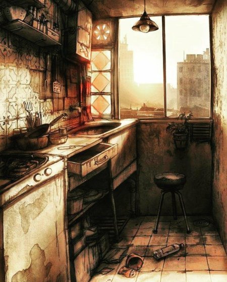 Комната в стиле постапокалипсиса