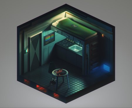 Киберпанк комната