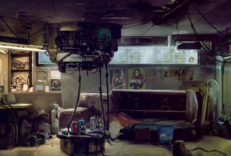 Арт комната cyberpunk 2077