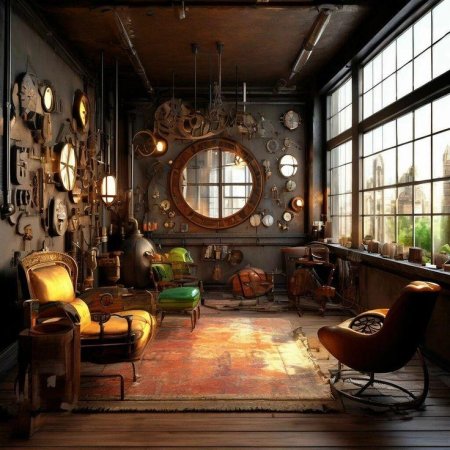 Стимпанк дизайн интерьера