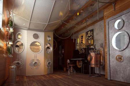 Стимпанк интерьер