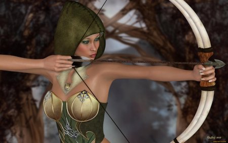 Амазонка с луком