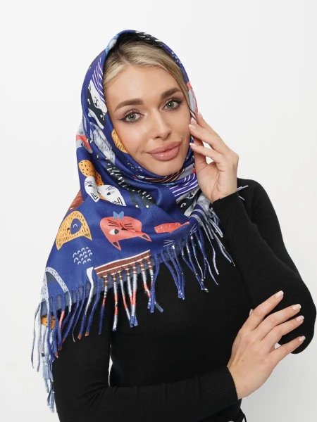 Женский платок с принтом шарф