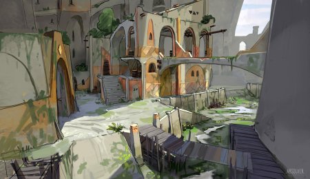 Геншин концепт арт окружение