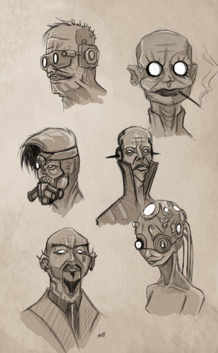 Рисунки в стиле киберпанк