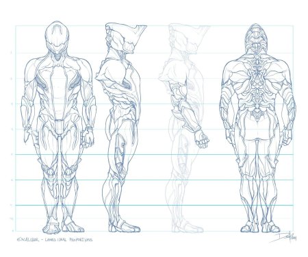 Скетчи персонажей для моделирования