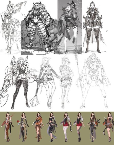 Bless концепт арт персонажи