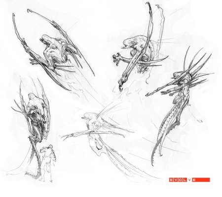 Evolve призрак концепт арт