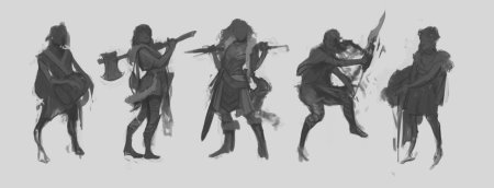 Концепт персонажа чб